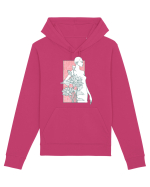 Silueta Floral Pink Hanorac Unisex Drummer