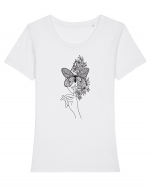 Shhh Tricou mânecă scurtă guler larg fitted Damă Expresser