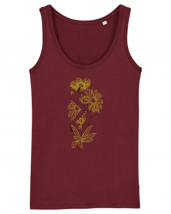 Silueta Floral Yellow Burgundy