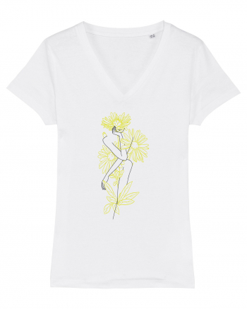 Silueta Floral Yellow White