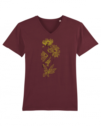 Silueta Floral Yellow Burgundy