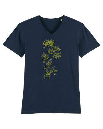 Silueta Floral Yellow French Navy