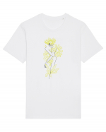 Silueta Floral Yellow Tricou mânecă scurtă Unisex Rocker