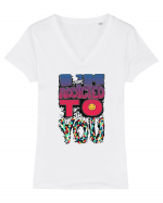 Addicted to You Tricou mânecă scurtă guler V Damă Evoker