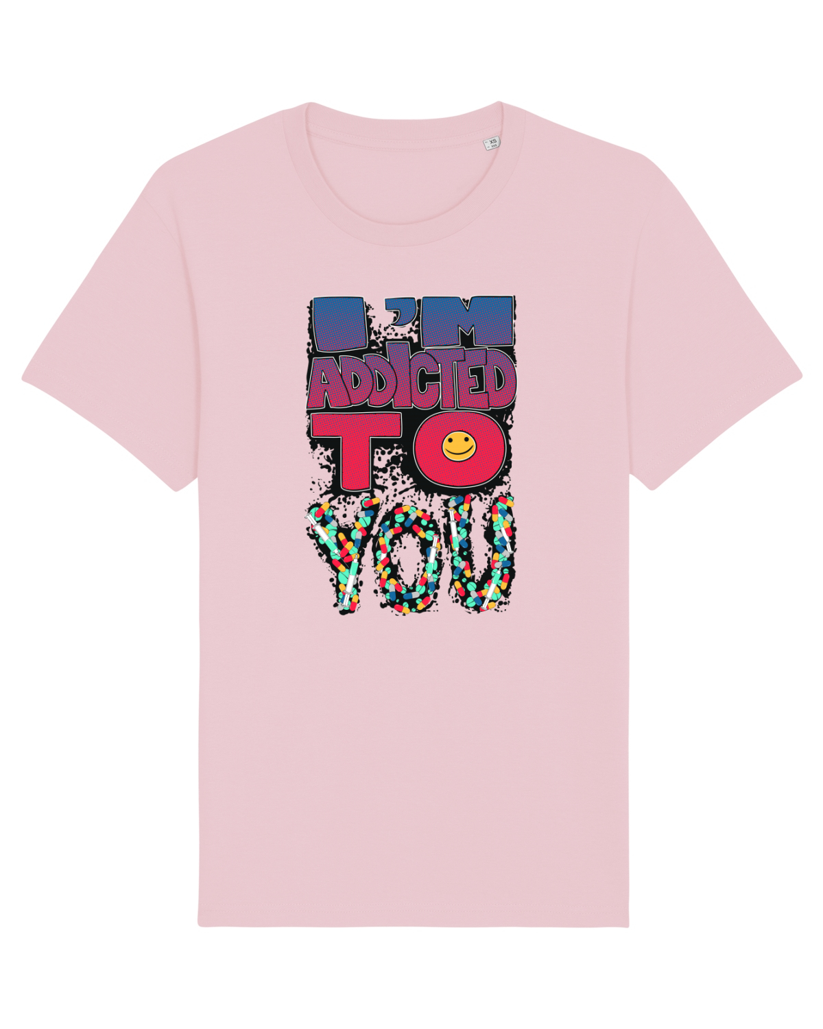 Tricou mânecă scurtă Unisex Rocker Cotton Pink