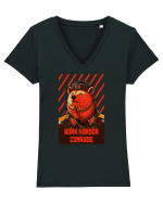 Comrade Bear Tricou mânecă scurtă guler V Damă Evoker