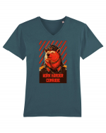 Comrade Bear Tricou mânecă scurtă guler V Bărbat Presenter