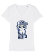 Cool Boy Monkey Tricou mânecă scurtă guler V Damă Evoker