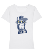 Cool Boy Monkey Tricou mânecă scurtă guler larg fitted Damă Expresser