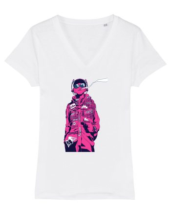 Cool Red Girl White