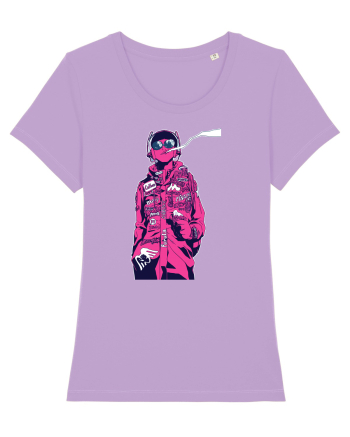 Cool Red Girl Lavender Dawn