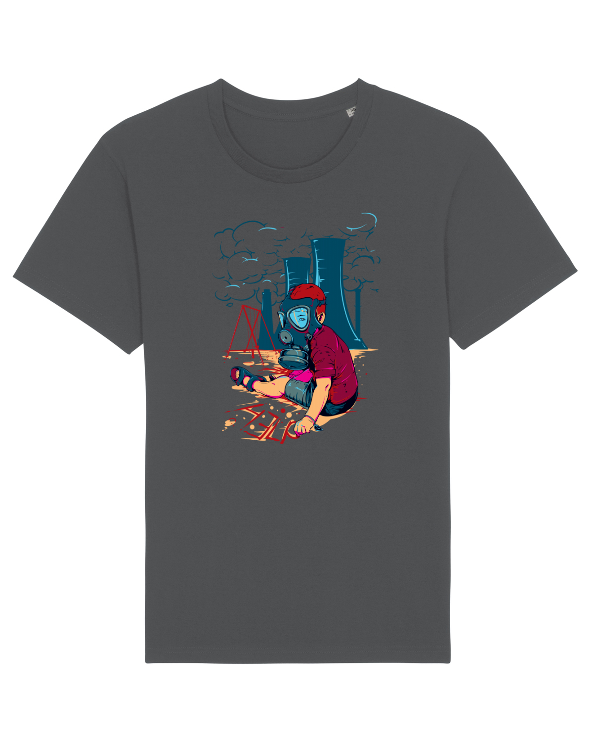 Tricou mânecă scurtă Unisex Rocker Anthracite