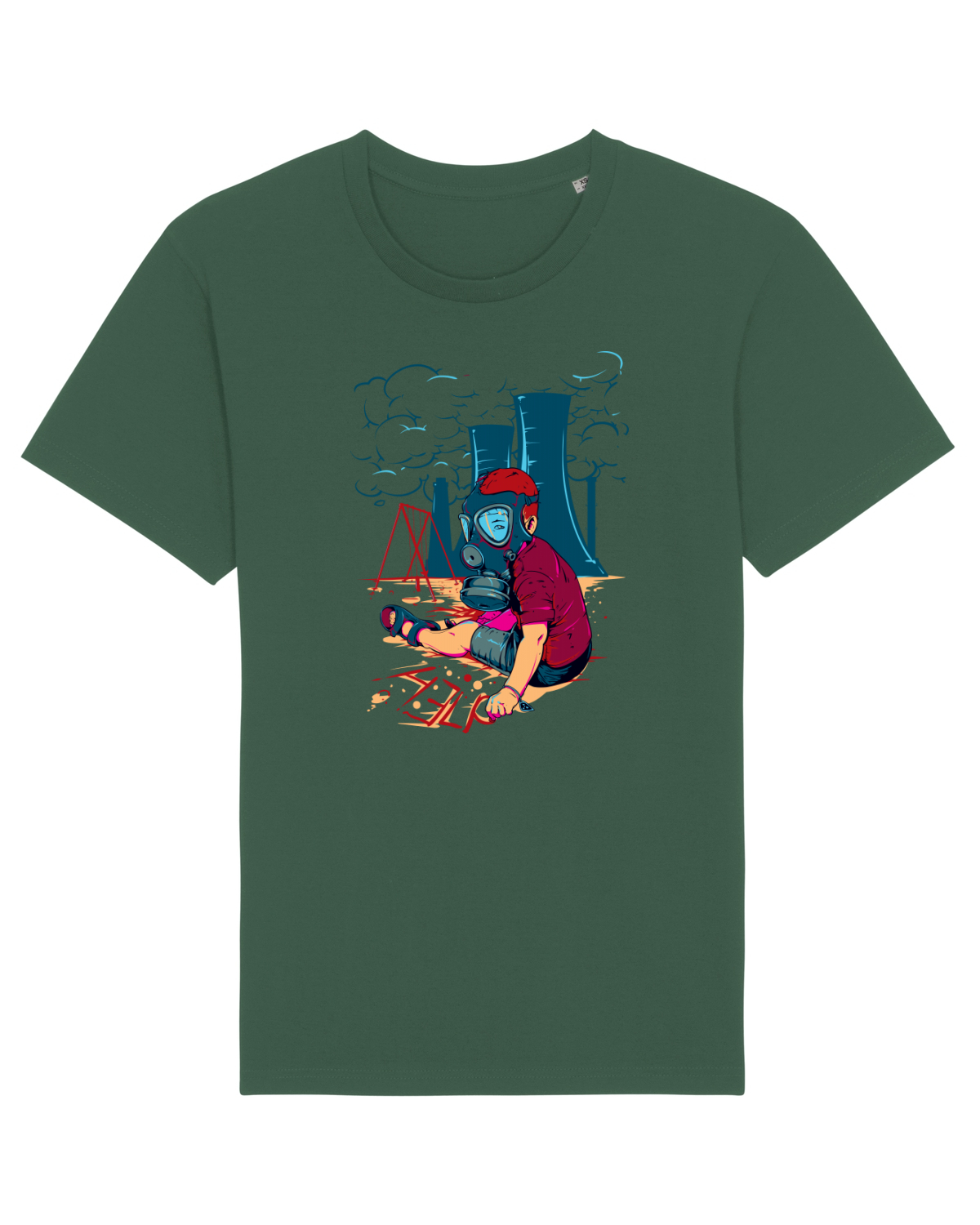 Tricou mânecă scurtă Unisex Rocker Bottle Green