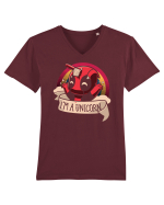 Unicorn DeadPool Tricou mânecă scurtă guler V Bărbat Presenter