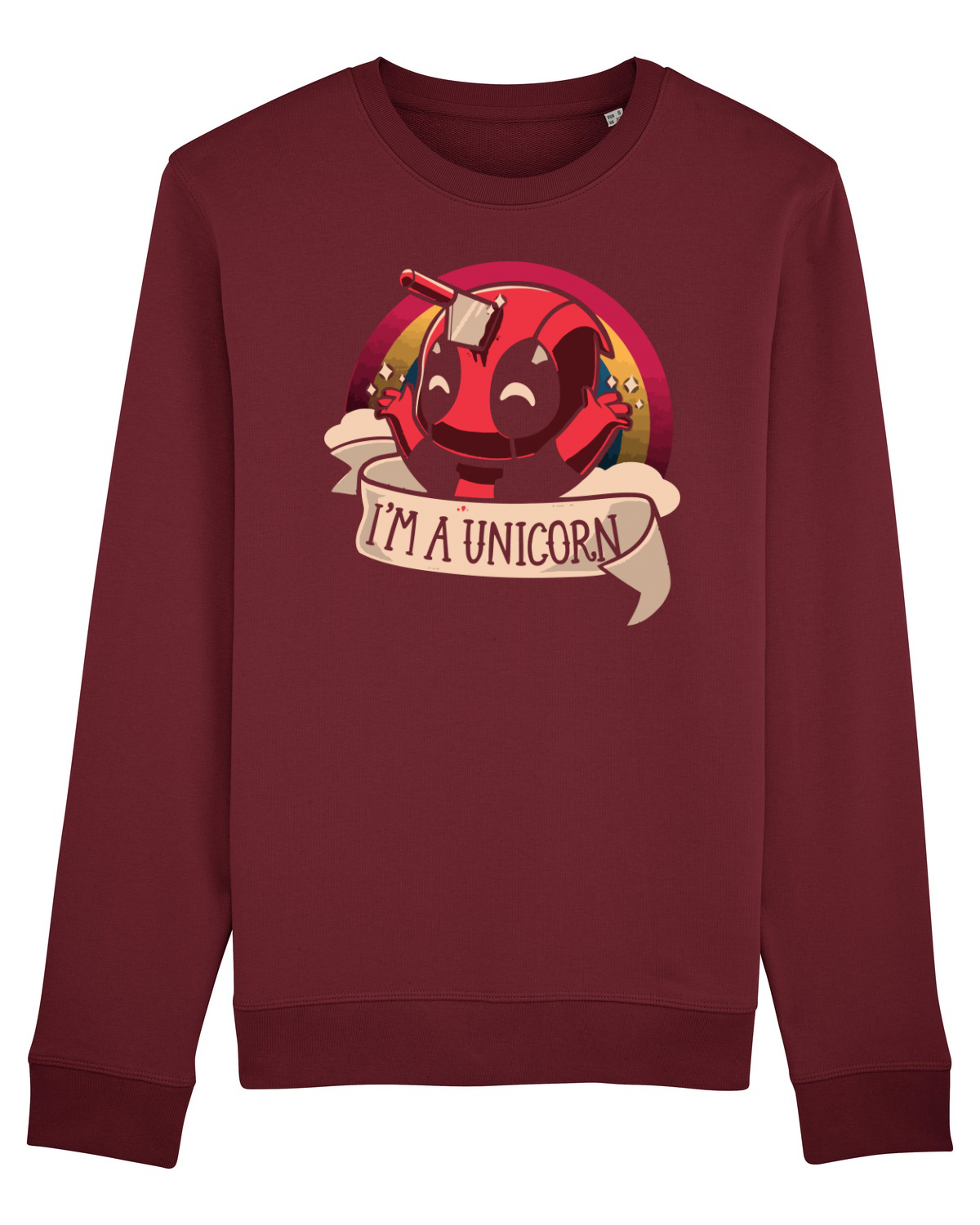 Bluză mânecă lungă Unisex Rise Burgundy