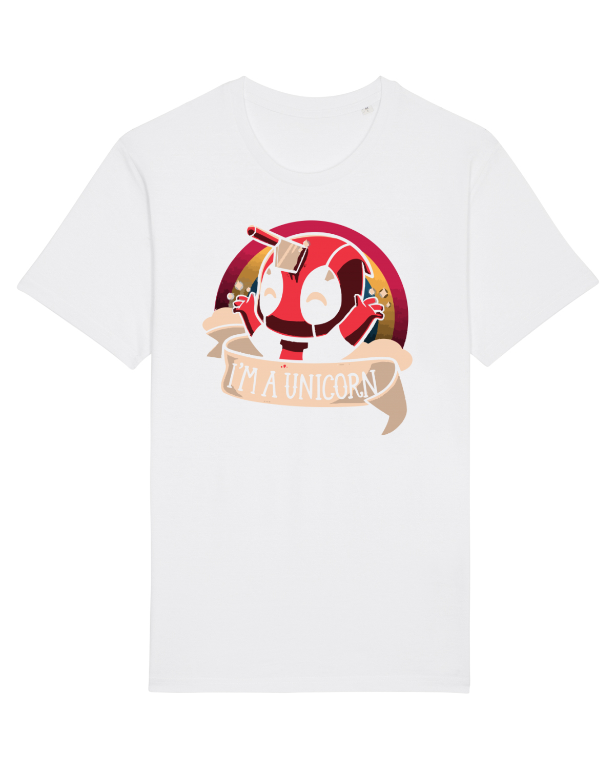 Tricou mânecă scurtă Unisex Rocker White