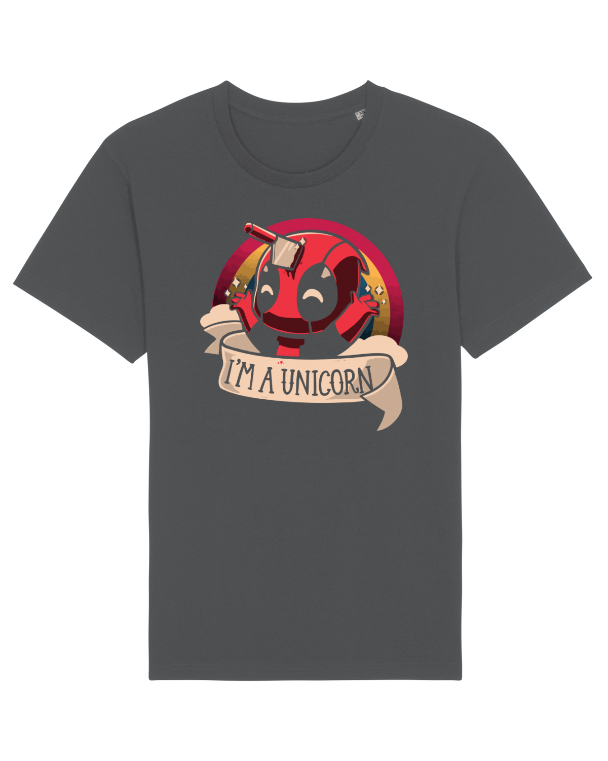 Tricou mânecă scurtă Unisex Rocker Anthracite