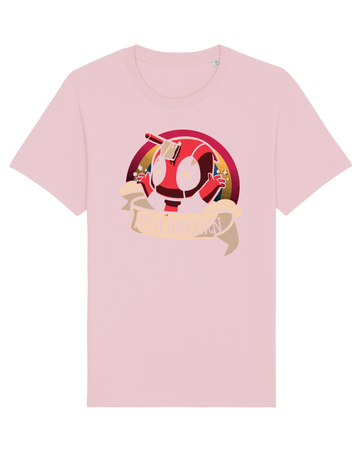 Tricou mânecă scurtă Unisex Rocker Cotton Pink