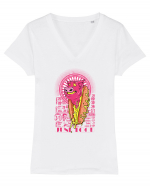 Junk Food Pig Tricou mânecă scurtă guler V Damă Evoker