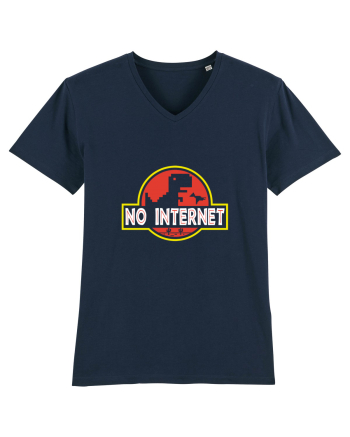 No Internet Dino French Navy