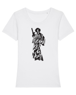 Leia I dont need Rescuing Tricou mânecă scurtă guler larg fitted Damă Expresser