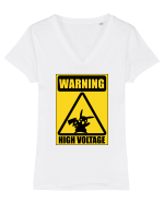 Warning Pika Tricou mânecă scurtă guler V Damă Evoker