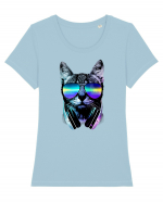 Techno Cat Tricou mânecă scurtă guler larg fitted Damă Expresser