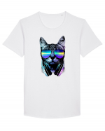 Techno Cat Tricou mânecă scurtă guler larg Bărbat Skater