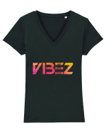 VIBEZ Tricou mânecă scurtă guler V Damă Evoker