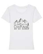 Climb with Courage Tricou mânecă scurtă guler larg fitted Damă Expresser