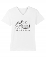 Climb with Courage Tricou mânecă scurtă guler V Bărbat Presenter