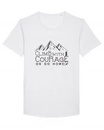 Climb with Courage Tricou mânecă scurtă guler larg Bărbat Skater