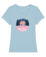 Explore the Nights Tricou mânecă scurtă guler larg fitted Damă Expresser