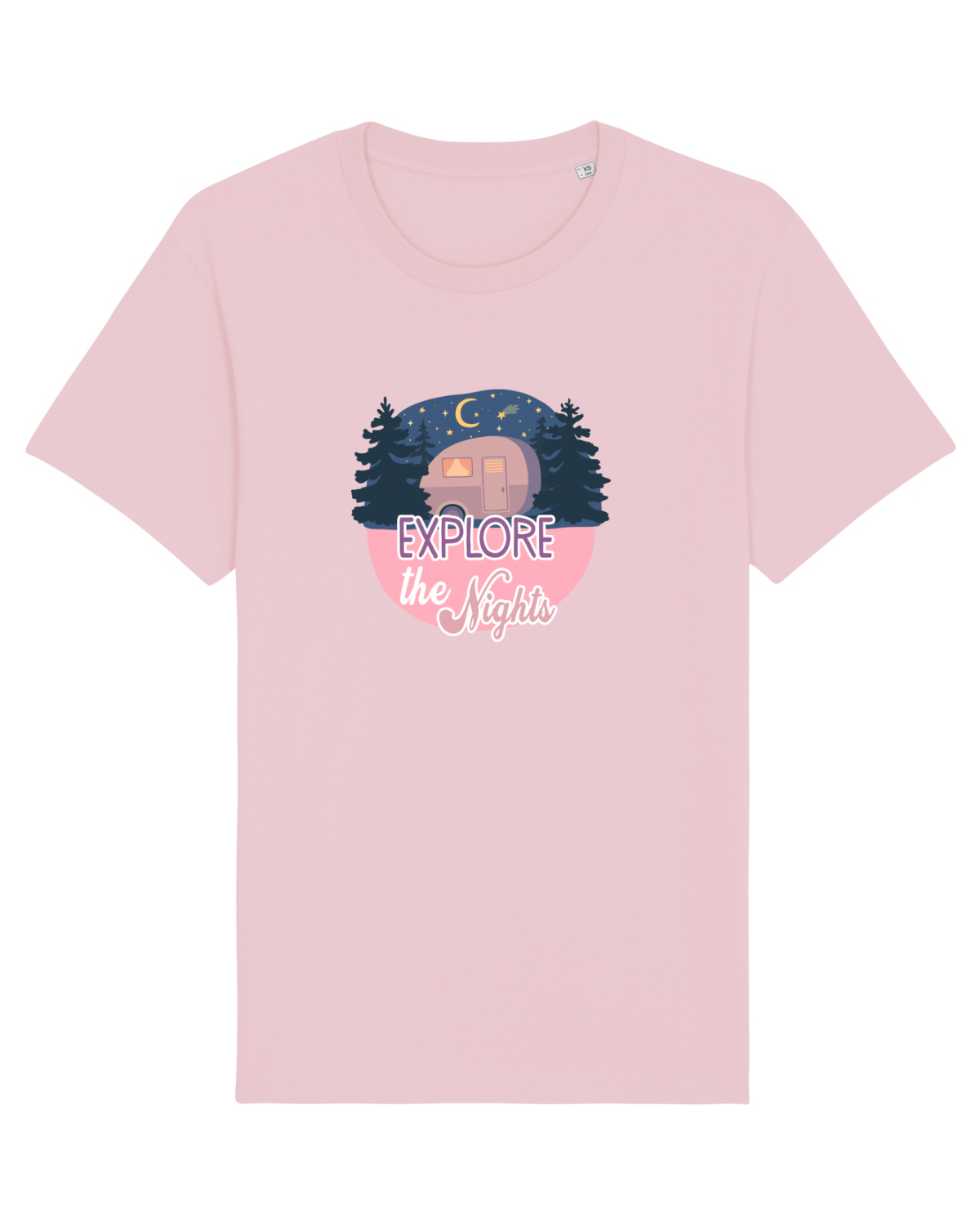 Tricou mânecă scurtă Unisex Rocker Cotton Pink