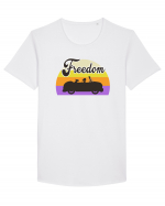 Freedom Ride Tricou mânecă scurtă guler larg Bărbat Skater