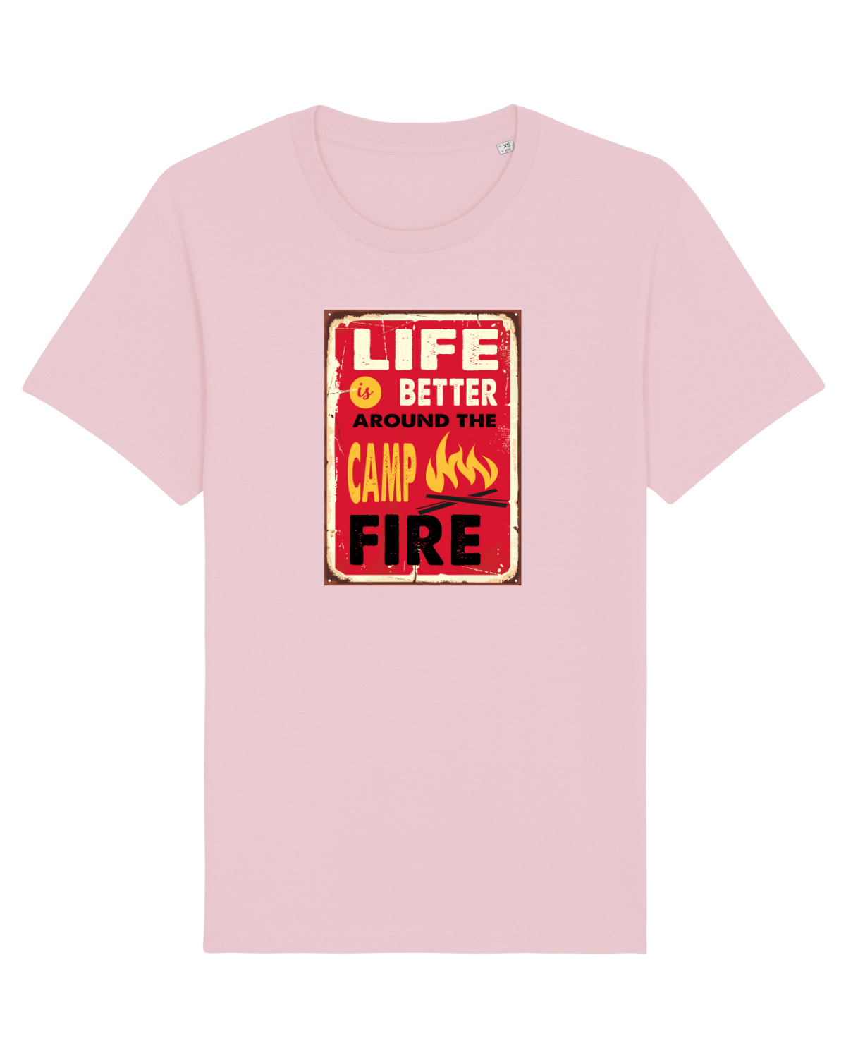 Tricou mânecă scurtă Unisex Rocker Cotton Pink