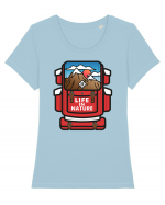 Life in Nature Tricou mânecă scurtă guler larg fitted Damă Expresser