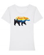 Mama Bear Tricou mânecă scurtă guler larg fitted Damă Expresser