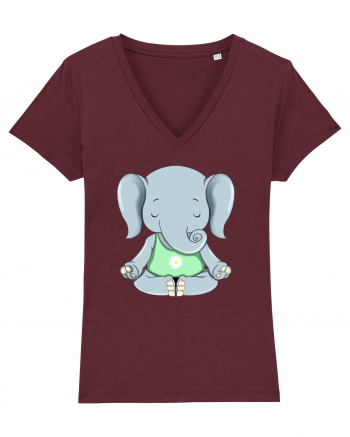Elefanțel meditand  Burgundy