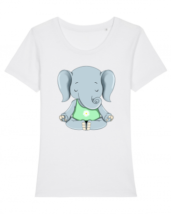 Elefanțel meditand  White