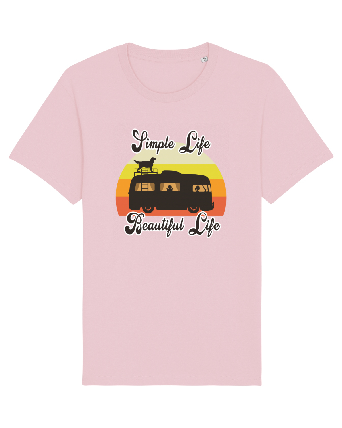 Tricou mânecă scurtă Unisex Rocker Cotton Pink