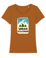 Urban Explorer Tricou mânecă scurtă guler larg fitted Damă Expresser