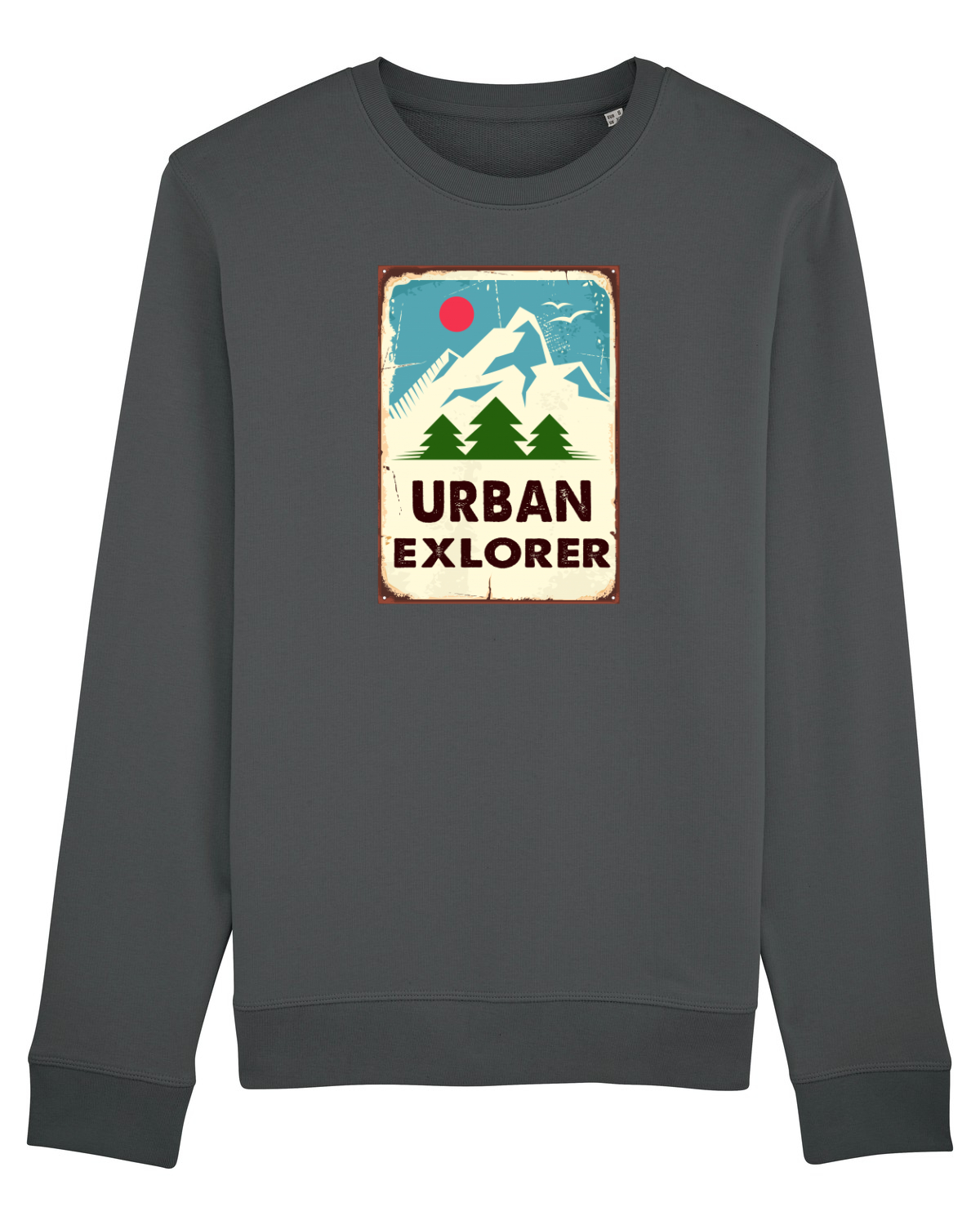 Bluză mânecă lungă Unisex Rise Anthracite