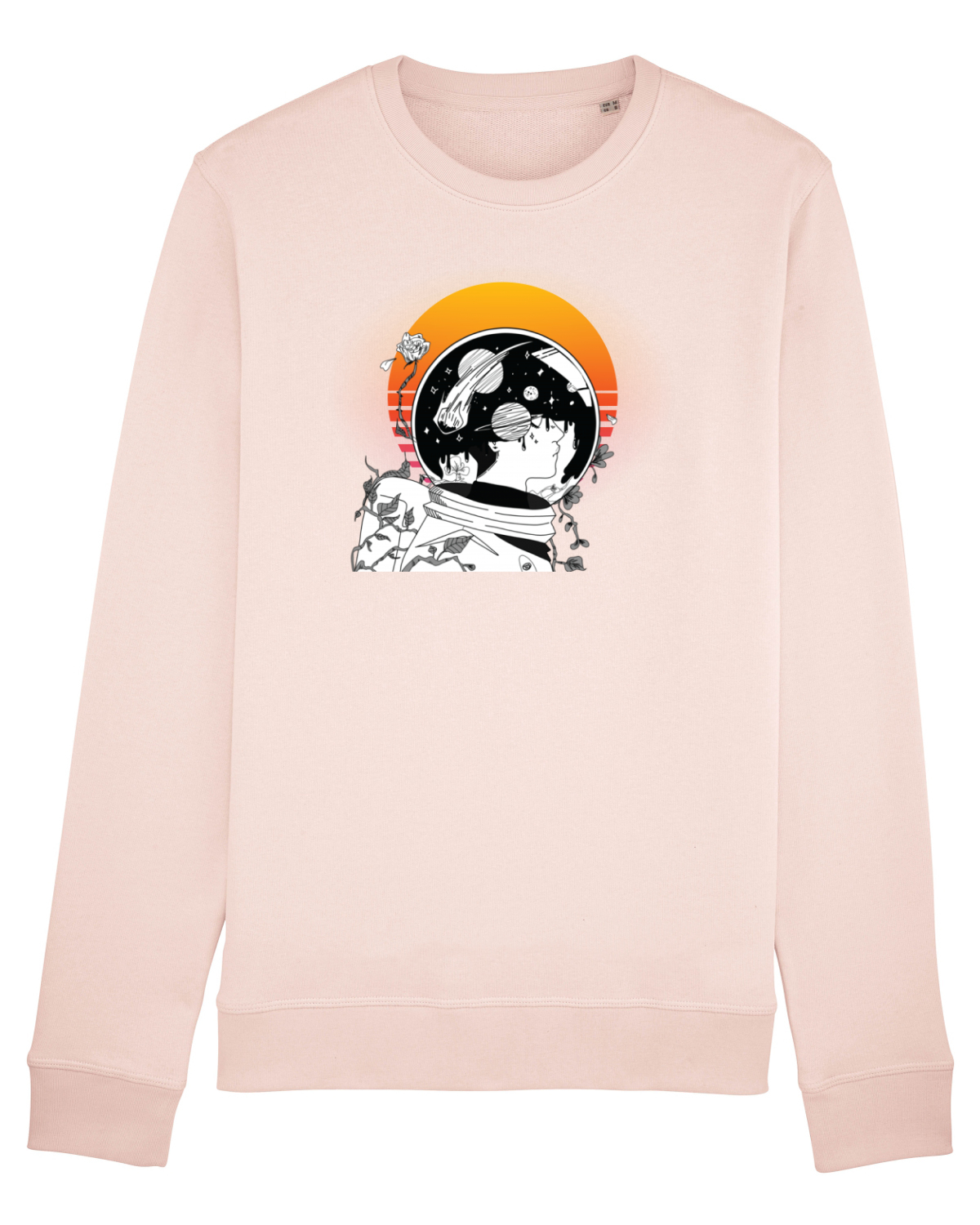 Bluză mânecă lungă Unisex Rise Candy Pink