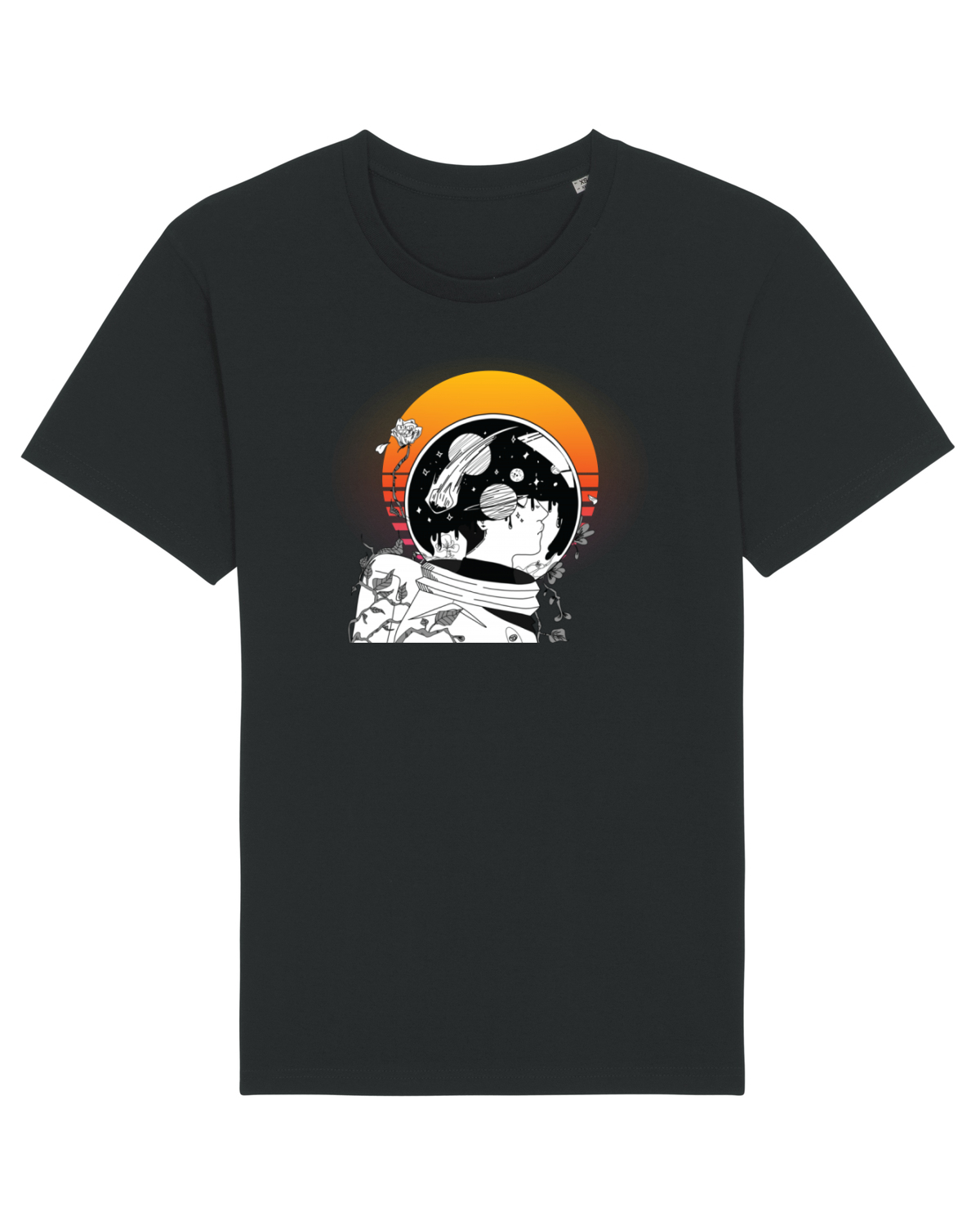 Tricou mânecă scurtă Unisex Rocker Black