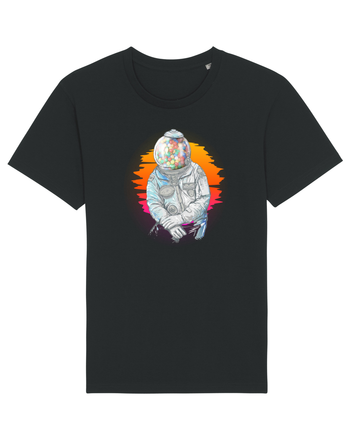 Tricou mânecă scurtă Unisex Rocker Black