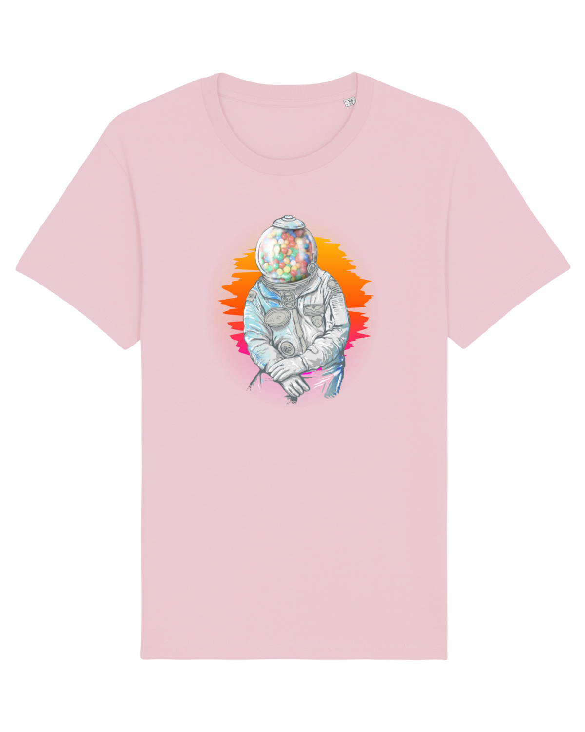 Tricou mânecă scurtă Unisex Rocker Cotton Pink