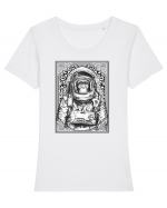 Astro Chimp Tricou mânecă scurtă guler larg fitted Damă Expresser