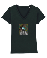 Astro Fish Tricou mânecă scurtă guler V Damă Evoker