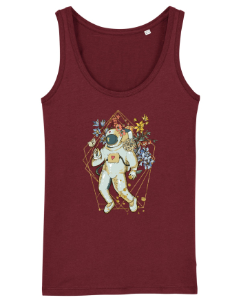Astro Abstract Flowers Burgundy
